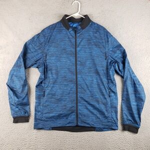 Lululemon Surge Jacket Mens XL Blue Warm Full Zip Performance Lightweight
